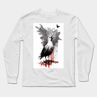 Ink Portrait of A Seagull Long Sleeve T-Shirt